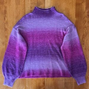 Gap Ombre Blouson Sleeve Turtleneck